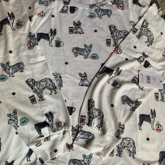 NWT women size L, PJSalvage dog print soft pajama top! Adorable motif! - Picture 7 of 9